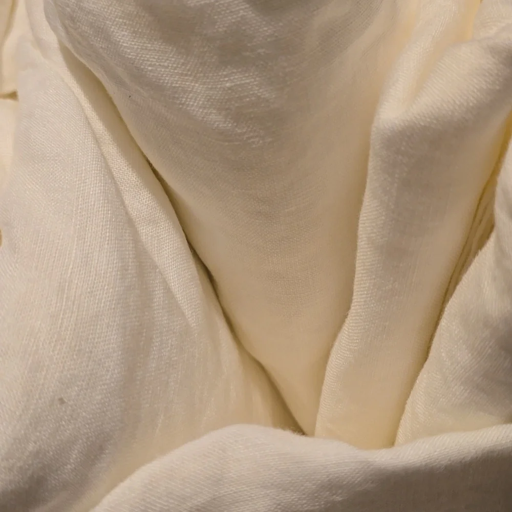 ❤️BUY 2 GET 1 FREE West Elm European Flax Linen Sheet Set White, King